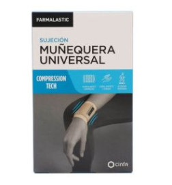 MUÑEQUERA UNIVERSAL FARMALASTIC COMPRESSION TECH 1 UNIDAD TALLA  GRANDE EXTRAGRANDE COLOR BEIGE