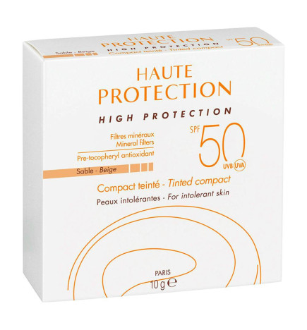 AVENE SPF 50 COMPACTO ALTA PROTECCION 1 ENVASE 10 G COLOR SABLE/ARENA
