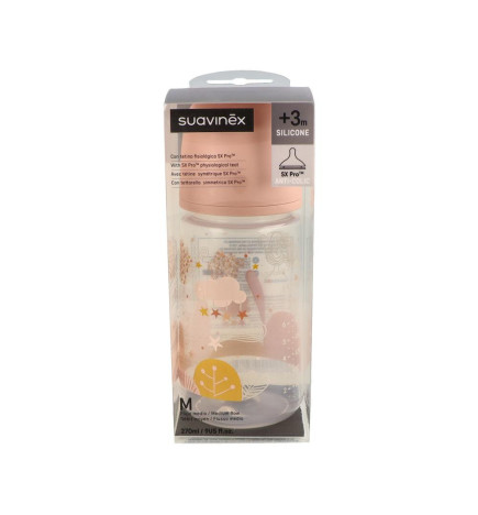 BIBERON TETINA SILICONA FISIOLOGICA SUAVINEX FLUJO M 270 ML