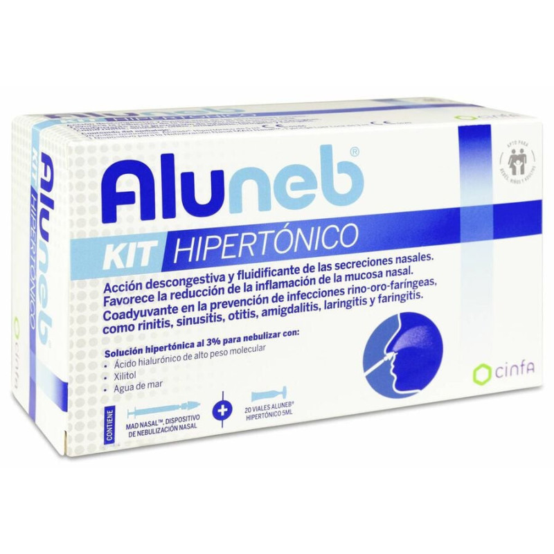 ALUNEB HIPERTONICO KIT 20 VIALES 5 ML + 1 DISPOSITIVO