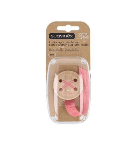 BROCHE REDONDO BOTON CON CINTA SUAVINEX 1 UNIDAD