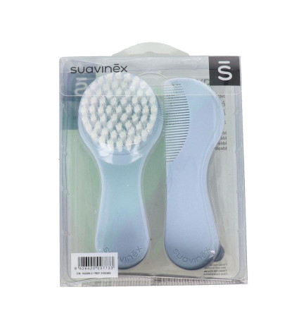 CEPILLO Y PEINE INFANTIL SOFT SUAVINEX AZUL DECORADO