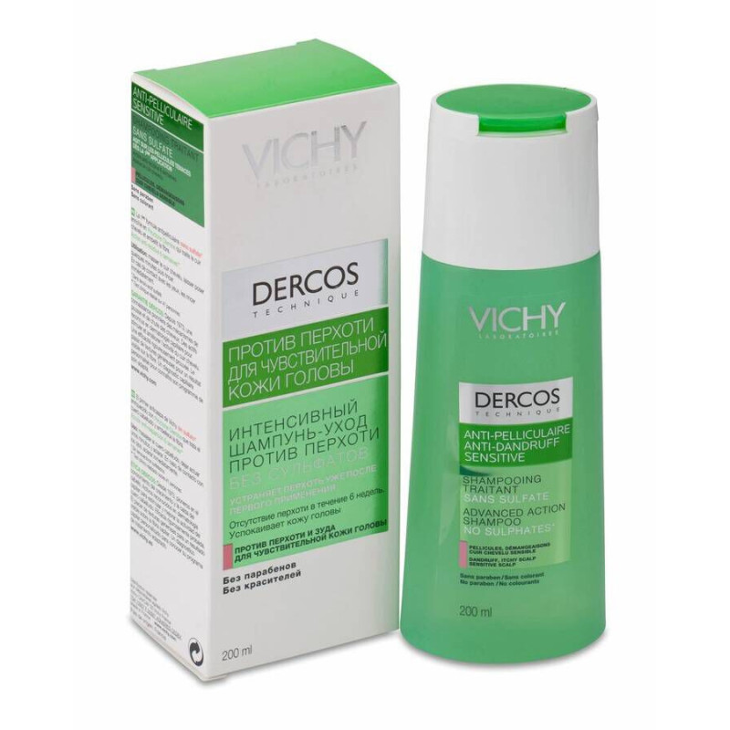 DERCOS TECHNIQUE CHAMPU ANTICASPA SENSITIVE 200 ML