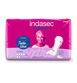 COMPRESA PERDIDAS LEVES INDASEC DISCREET EXTRA 20 UNIDADES