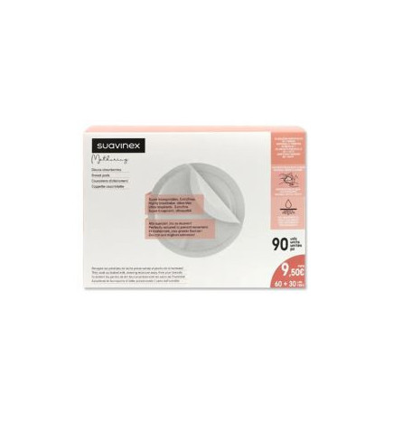 DISCOS LACTANCIA NATURE SUAVINEX 60+30 UD