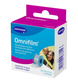 ESPARADRAPO HIPOALERGICO OMNIFILM 1 UNIDAD 5 M X 25 CM FILM TRANSPARENTE