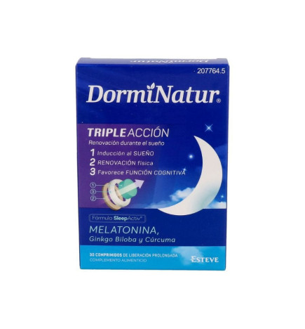 DORMINATUR TRIPLE ACCION 30 COMPRIMIDOS LIBERACION PROLONGADA