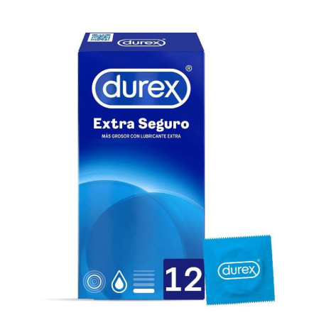 DUREX EXTRA SEGURO PRESERVATIVOS 12 UNIDADES