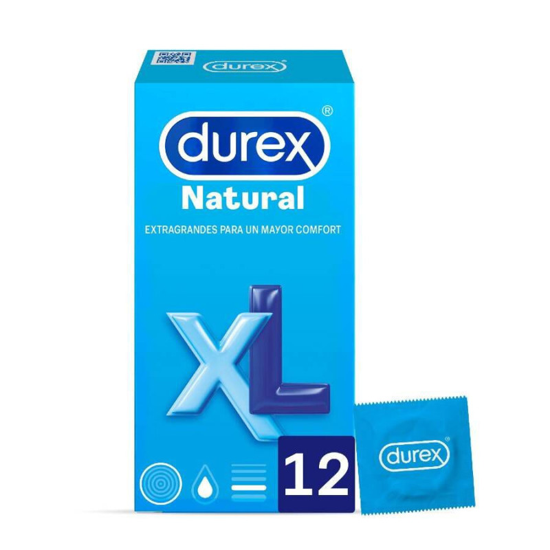 DUREX NATURAL XL PRESERVATIVOS 12 UNIDADES