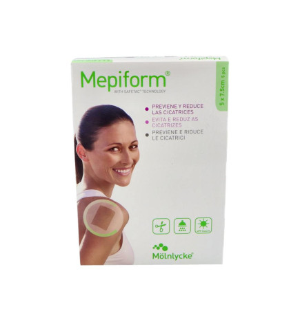 MEPIFORM SILICONA REDUCTOR DE CICATRICES 5 UNIDADES 75 CM X 5 CM