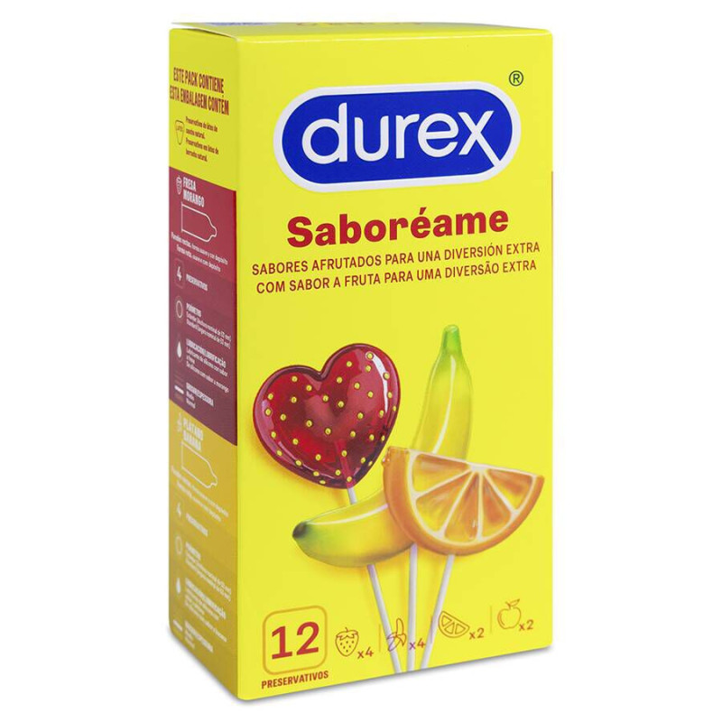 DUREX SABOREAME PRESERVATIVOS 12 UNIDADES