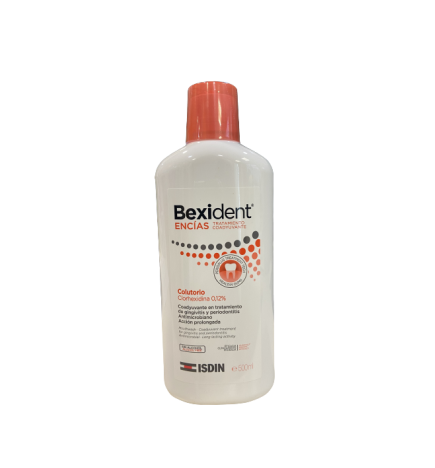 BEXIDENT ENCIAS TRATAMIENTO COADYUVANTE COLUTORIO MUCOADHESIVO CLORHEXIDINA 012NVASE 500 ML