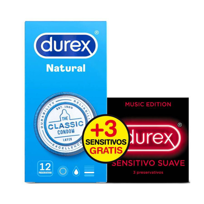 DUREX SENSITIVO SUAVE PRESERVATIVOS 12 UNIDADES