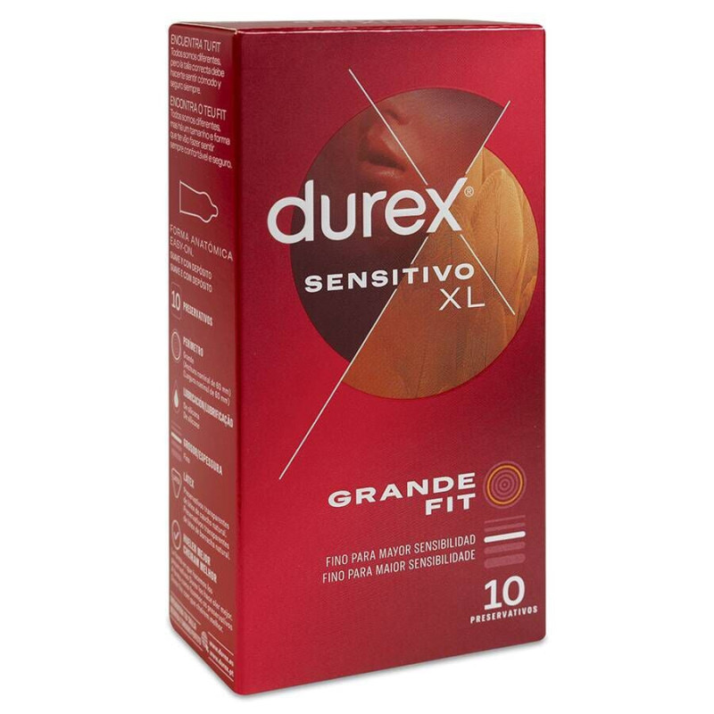 DUREX SENSITIVO XL PRESERVATIVOS 10 UNIDADES