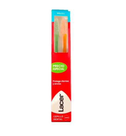 CEPILLO DENTAL ADULTO LACER MEDIO DUPLO 1 UNIDAD