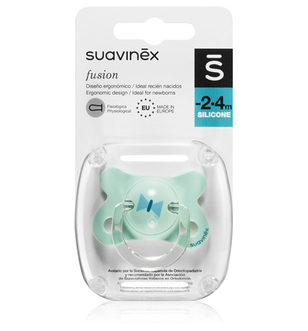 CHUPETE SILICONA FISIOLOGICO SUAVINEX FUSION 0  2 MESES 2 UNIDADES