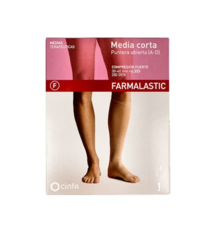 MEDIA CORTA (AD) COMPRESION FUERTE FARMALASTIC TALLA MEDIANA