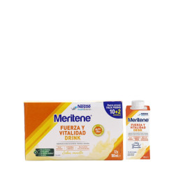 MERITENE FUERZA Y VITALIDAD DRINK 12 BOTELLAS 180 ML SABOR VAINILLA