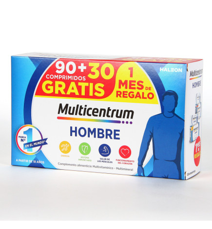 MULTICENTRUM HOMBRE 90 COMPRIMIDOS + 30 COMPRIMIDOS PACK PROMOCIONAL