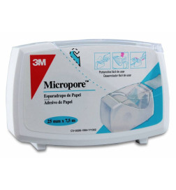 ESPARADRAPO HIPOALERGICO PAPEL MICROPORE 1 UNIDAD 5 M X 25 CM COLOR BLANCO