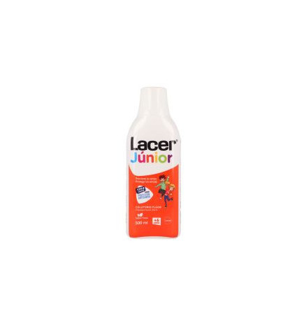 FLUOR LACER JUNIOR ENJUAGUE BUCAL DE USO DIARIO 1 ENVASE 500 ML SABOR FRESA