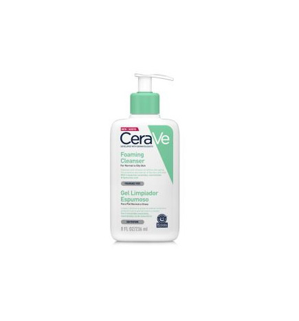GEL LIMPIADOR ESPUMOSO CERAVE 1 ENVASE 236 ML
