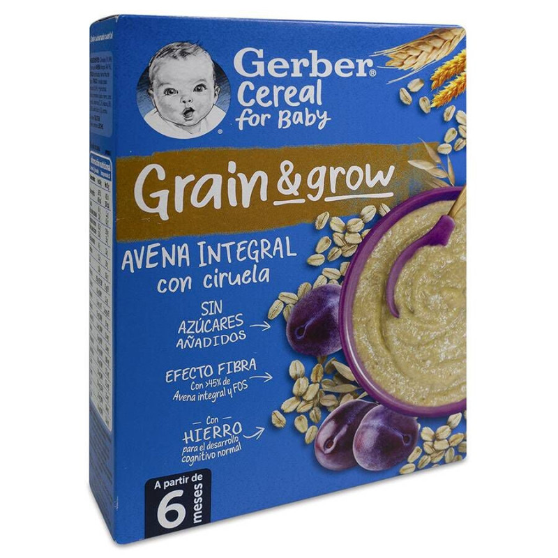GERBER AVENA CON CIRUELA DUPLO 2X250 G