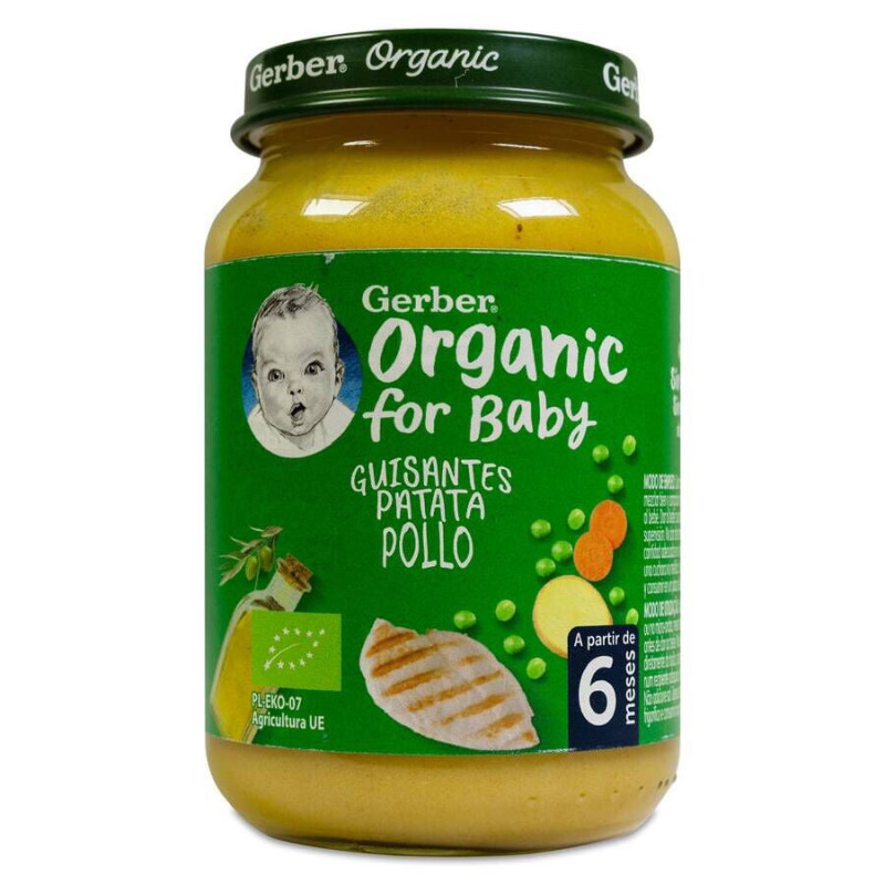 GERBER ORGANIC BONIATO Y TOMATE CON POLLO 1 TARRITO 190 G