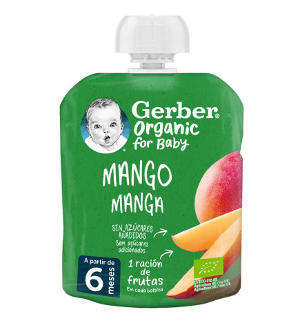 GERBER ORGANIC MANGO 1 POUCH 90 G