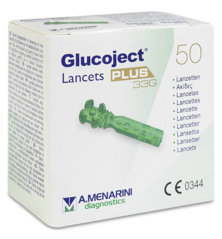 GLUCOJECT LANCETS EXTRA 50 LANCETAS 33 G